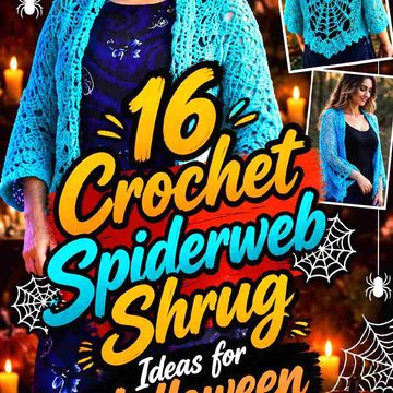 16 Crochet Spiderweb Shrug Ideas for Halloween