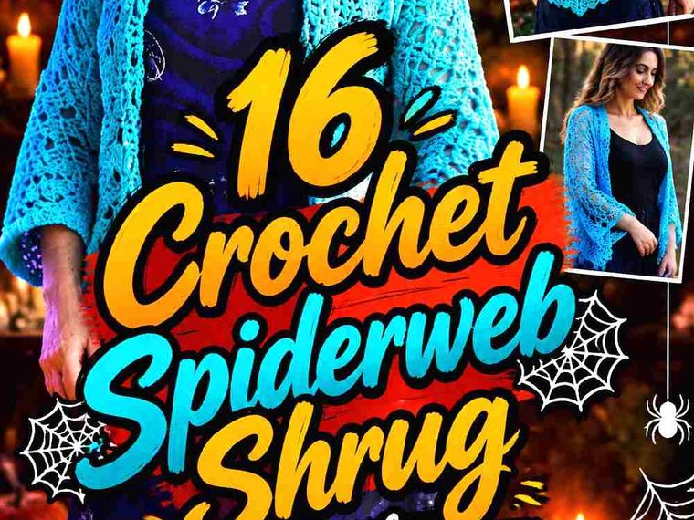 16 Crochet Spiderweb Shrug Ideas for Halloween