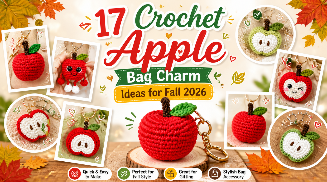 Crochet Apple Bag Charm Ideas for Fall