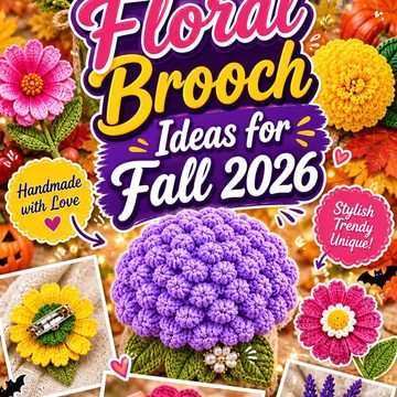 Crochet Floral Brooch Ideas for Fall
