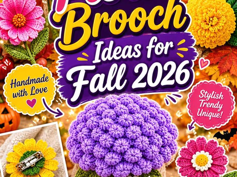 Crochet Floral Brooch Ideas for Fall