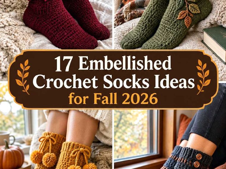 17 Embellished Crochet Socks Ideas for Fall 2026