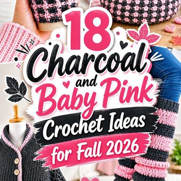 Charcoal and Baby Pink Crochet Ideas for Fall