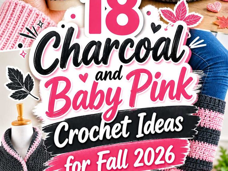 Charcoal and Baby Pink Crochet Ideas for Fall