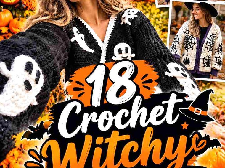 18 Crochet Witchy Cardigan Ideas for Halloween 2026