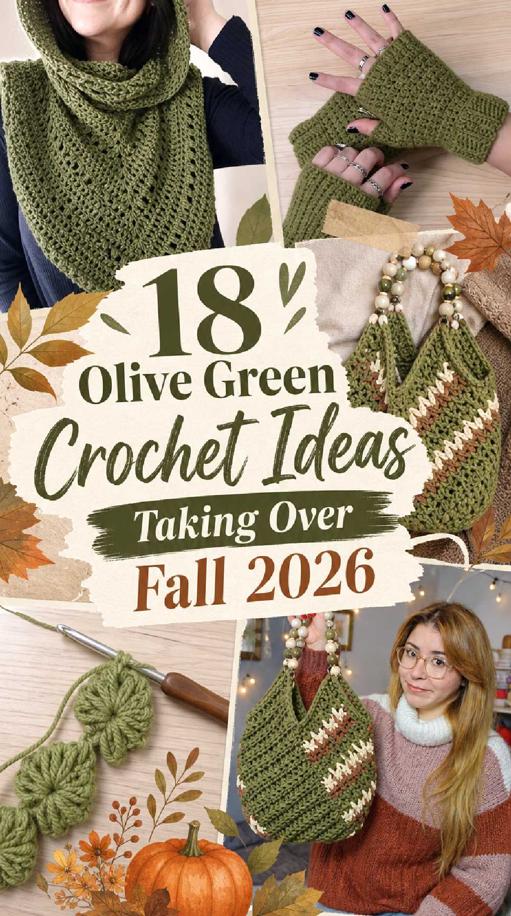 Olive Green Crochet Ideas Taking Over Fall