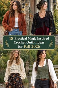 18 Practical Magic Inspired Crochet Outfit Ideas for Fall 2026
