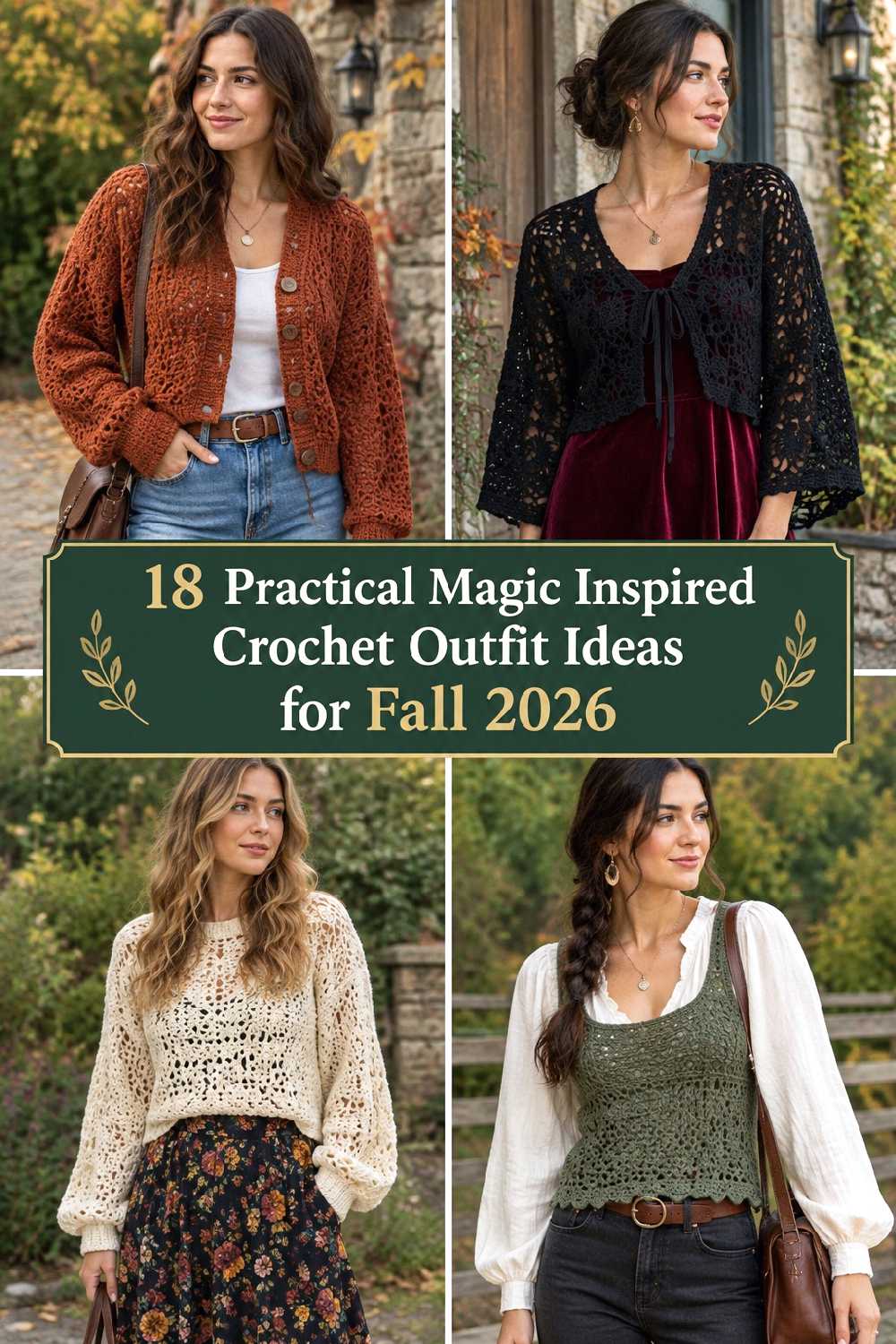 18 Practical Magic Inspired Crochet Outfit Ideas for Fall 2026