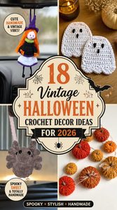 Vintage Halloween Crochet Decor Ideas for