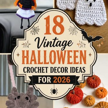 Vintage Halloween Crochet Decor Ideas for
