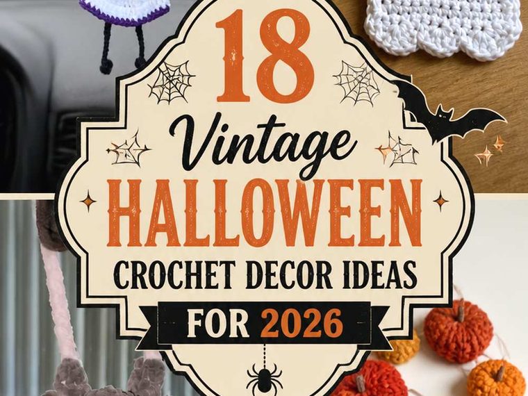 Vintage Halloween Crochet Decor Ideas for