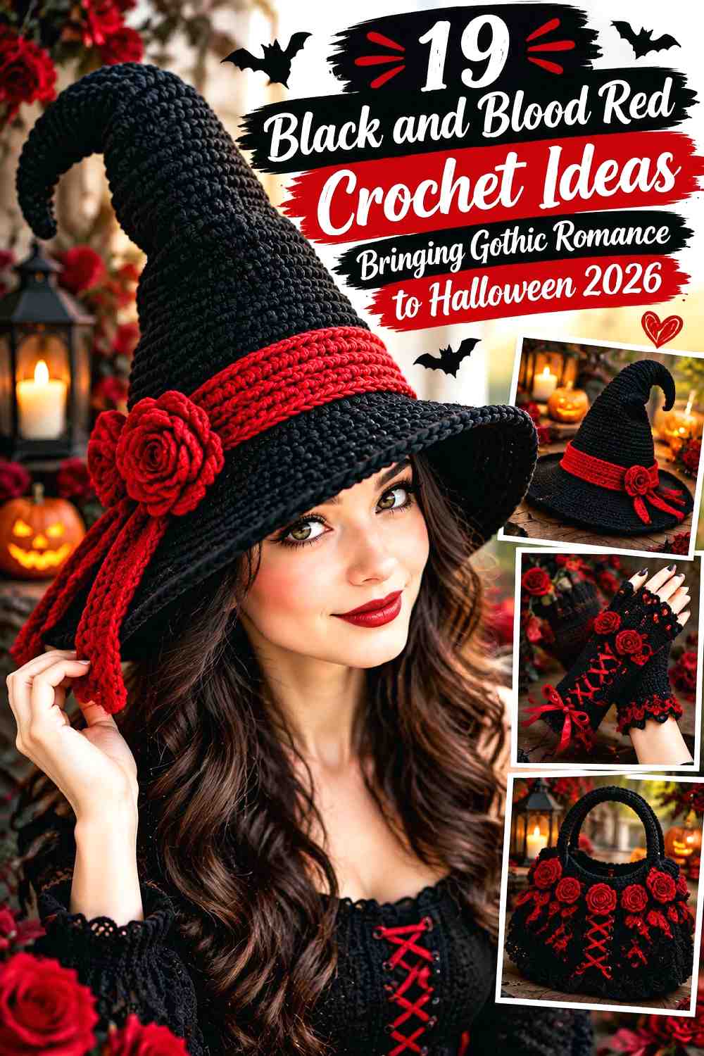 19 Black and Blood Red Crochet Ideas Bringing Gothic Romance to Halloween 2026