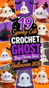 Spooky Cute Crochet Ghost Bag Charm Ideas for Halloween