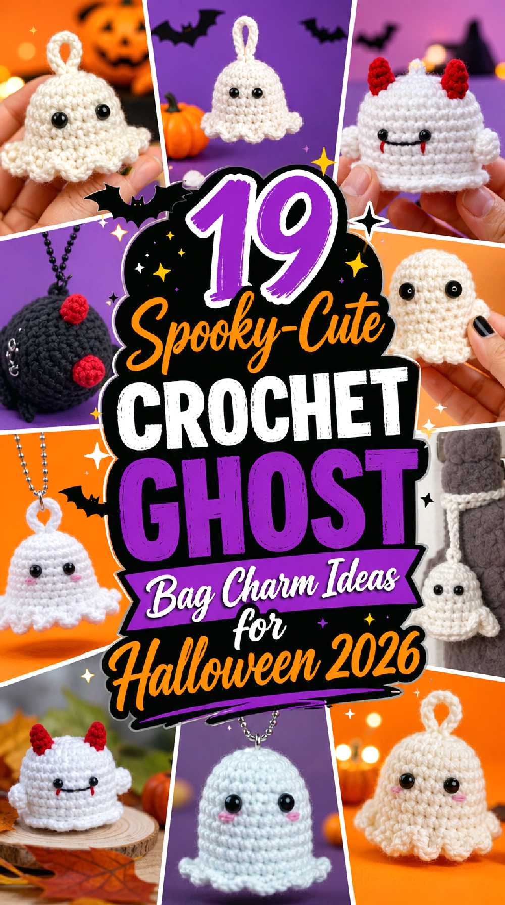 Spooky Cute Crochet Ghost Bag Charm Ideas for Halloween