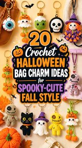 Crochet Halloween Bag Charm Ideas for Spooky Cute Fall Style
