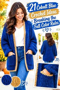 21 Cobalt Blue Crochet Ideas Breaking the Fall Color Rules