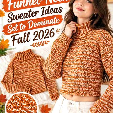 21 Crochet Funnel-Neck Sweater Ideas Set to Dominate Fall 2026