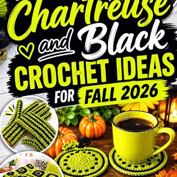 Chartreuse and Black Crochet Ideas for Fall