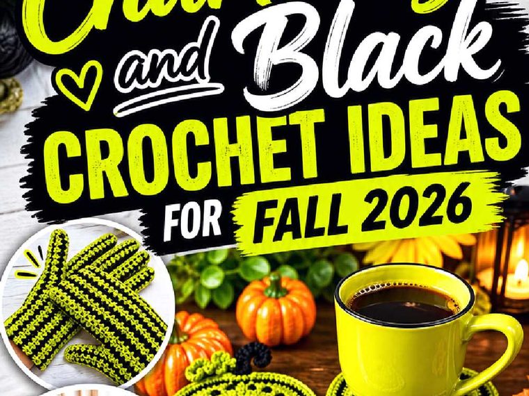 Chartreuse and Black Crochet Ideas for Fall
