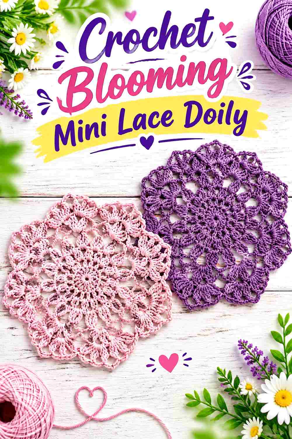 14. Crochet Blooming Mini Lace Doily