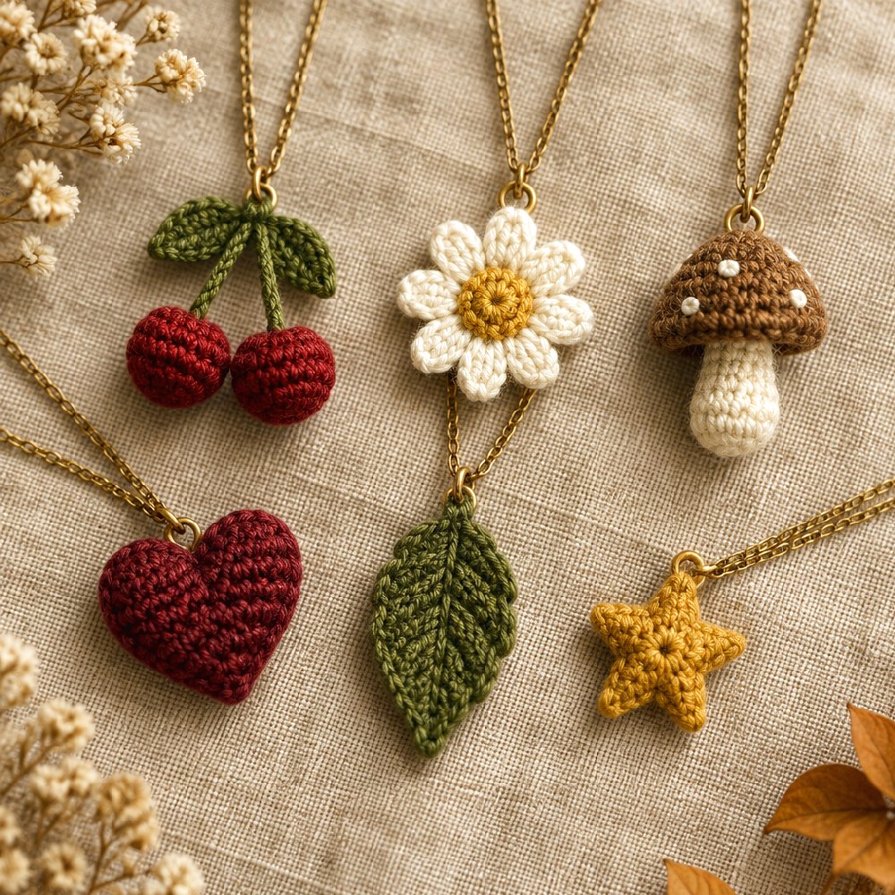 Crochet Charm Necklaces Are Becoming Fall ’s Most Personal Accessory