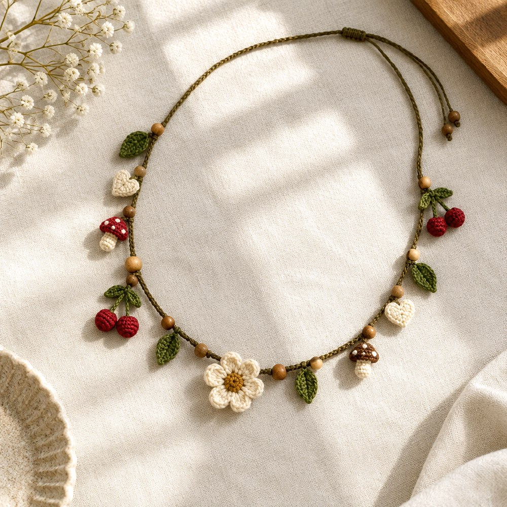 Crochet Charm Necklaces Are Becoming Fall ’s Most Personal Accessory