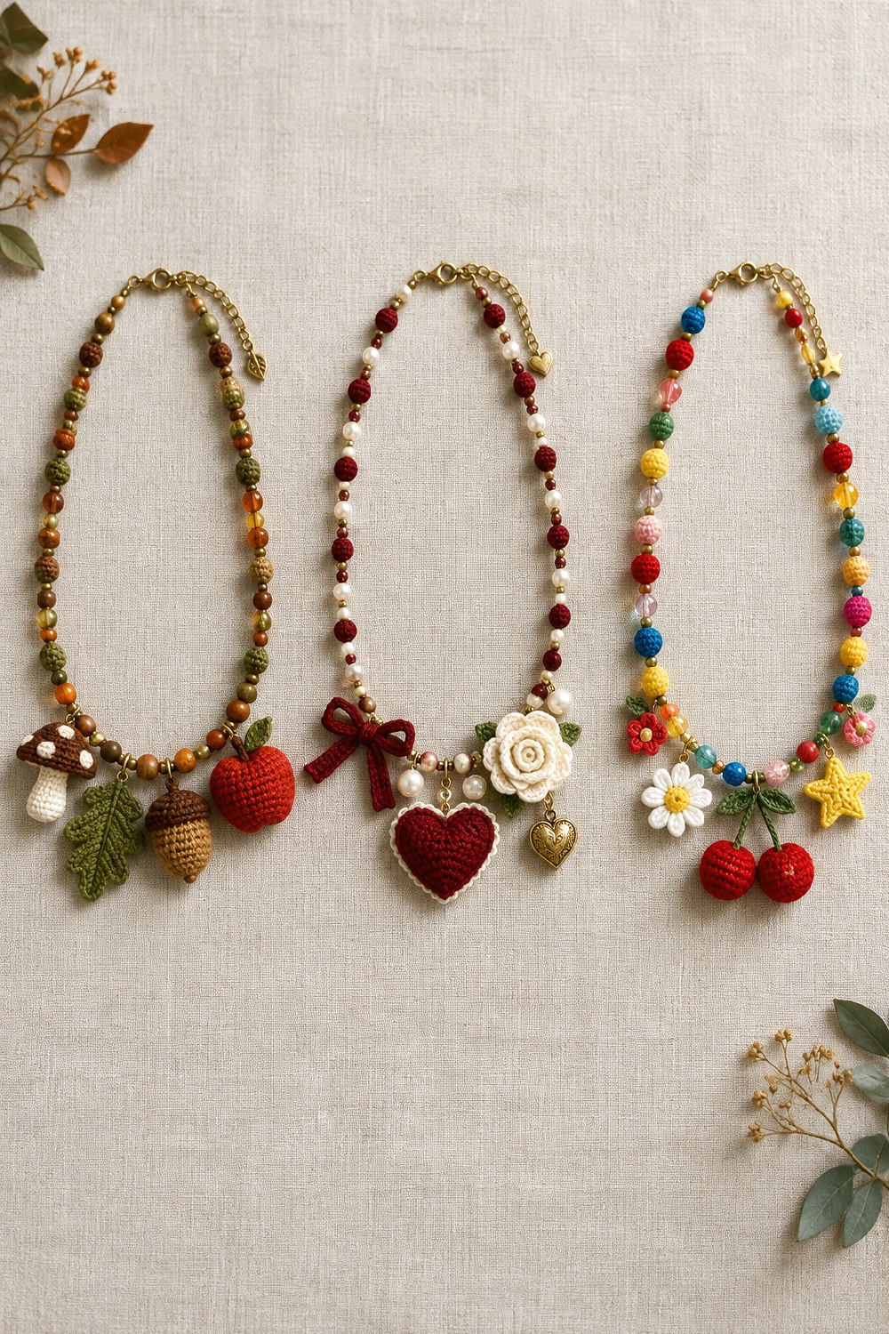 Crochet Charm Necklaces Are Becoming Fall ’s Most Personal Accessory