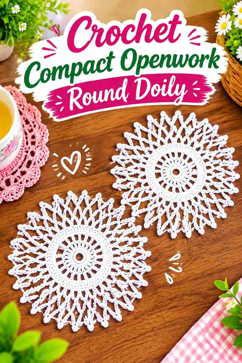 9. Crochet Compact Openwork Round Doily