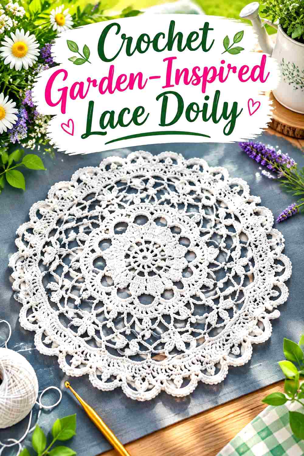 15. Crochet Garden Inspired Lace Doily