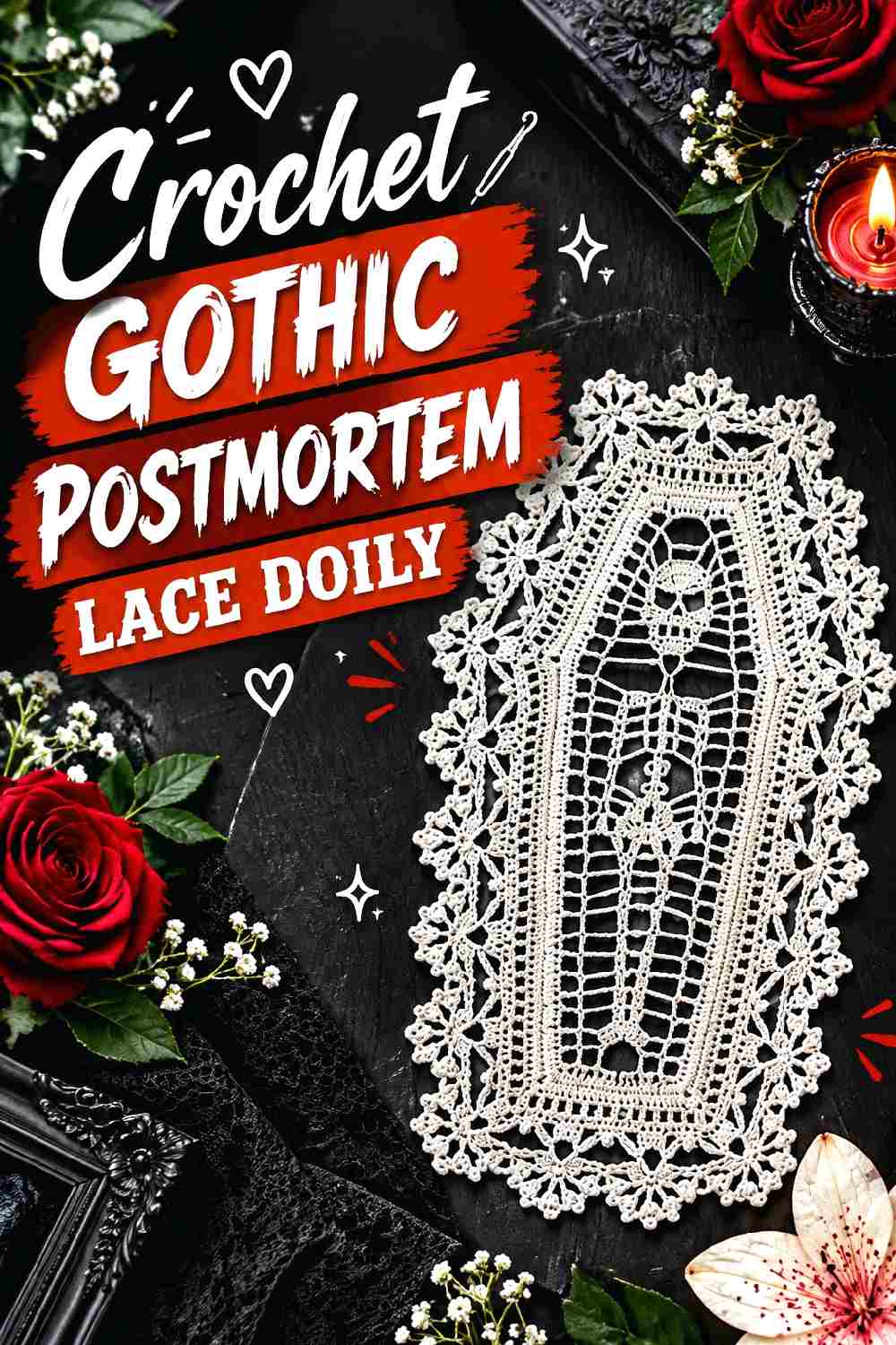 18. Crochet Gothic Postmortem Lace Doily