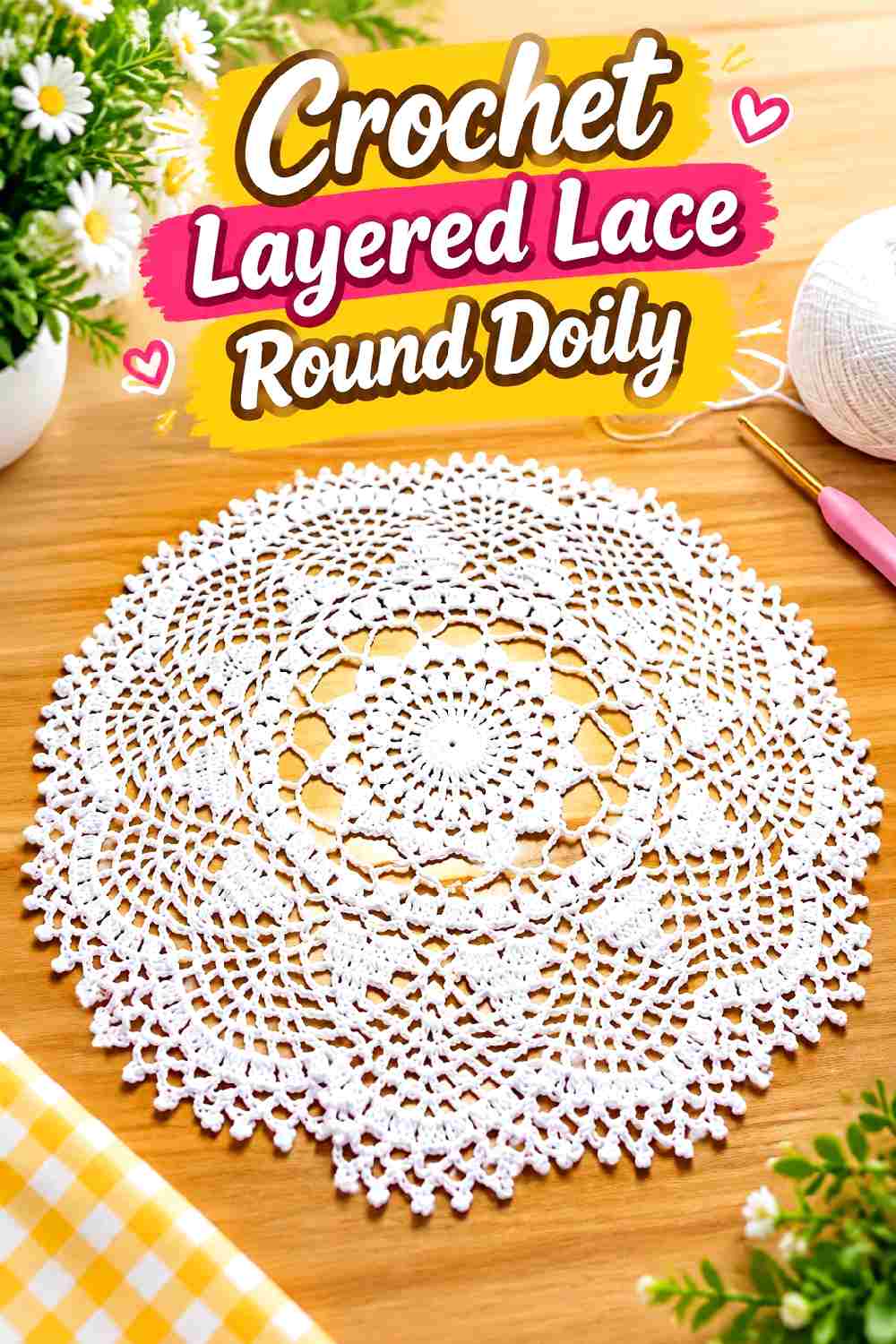 31. Crochet Layered Lace Round Doily