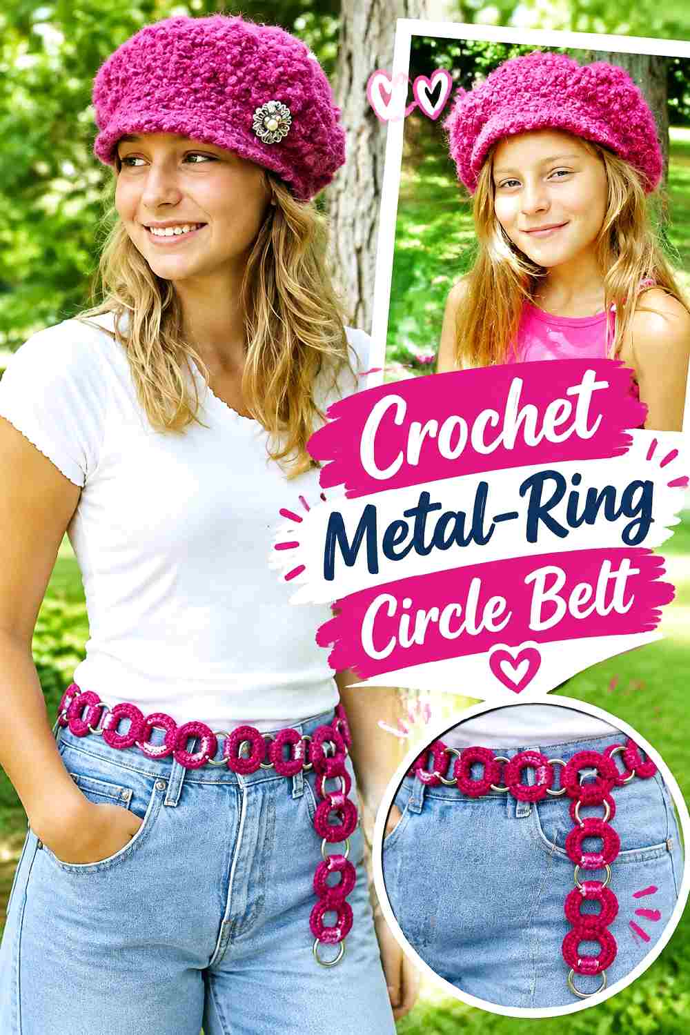 19. Crochet Metal Ring Circle Belt