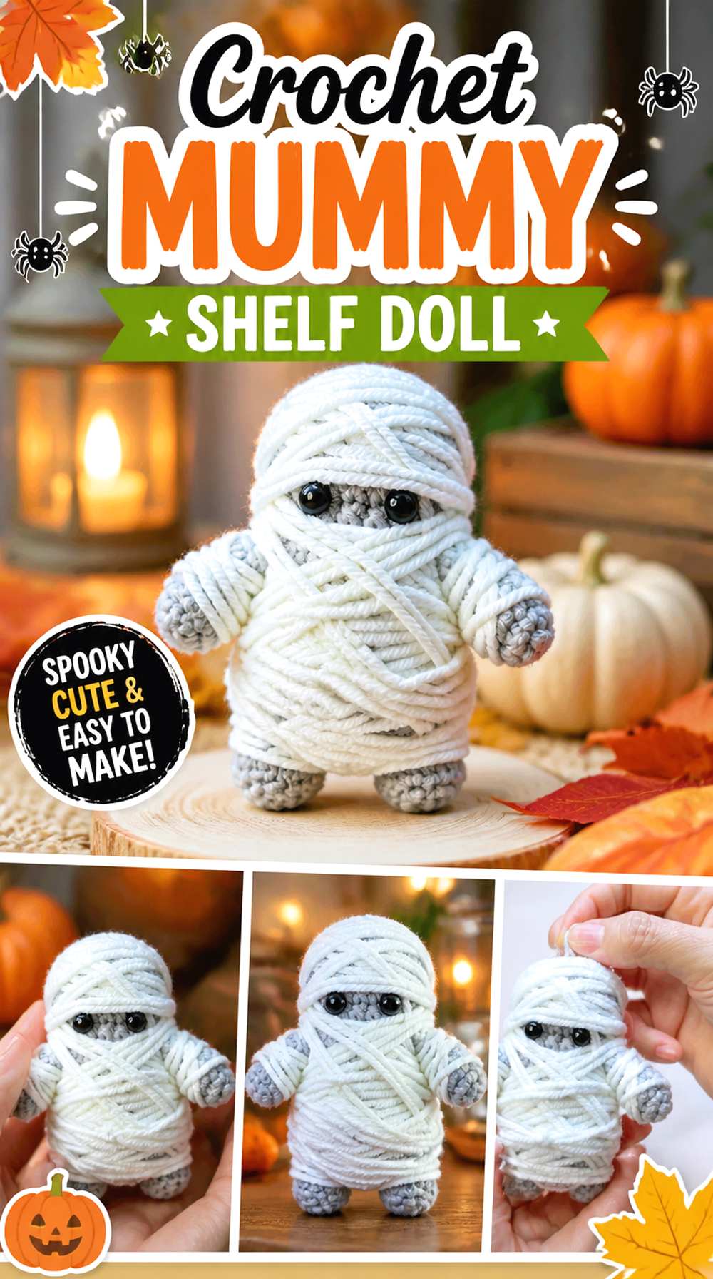 Crochet Mummy Shelf Doll