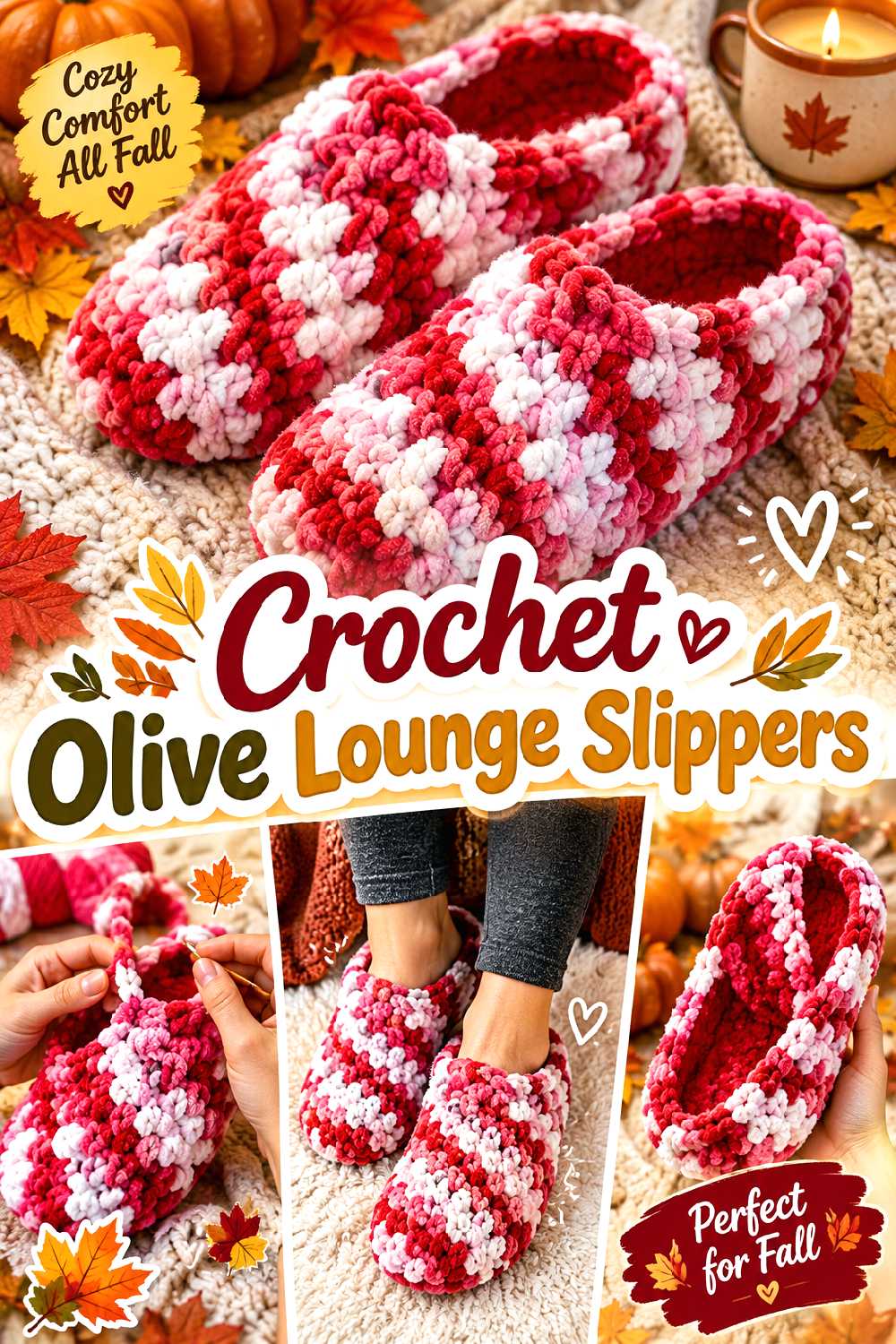 Crochet Olive Lounge Slippers