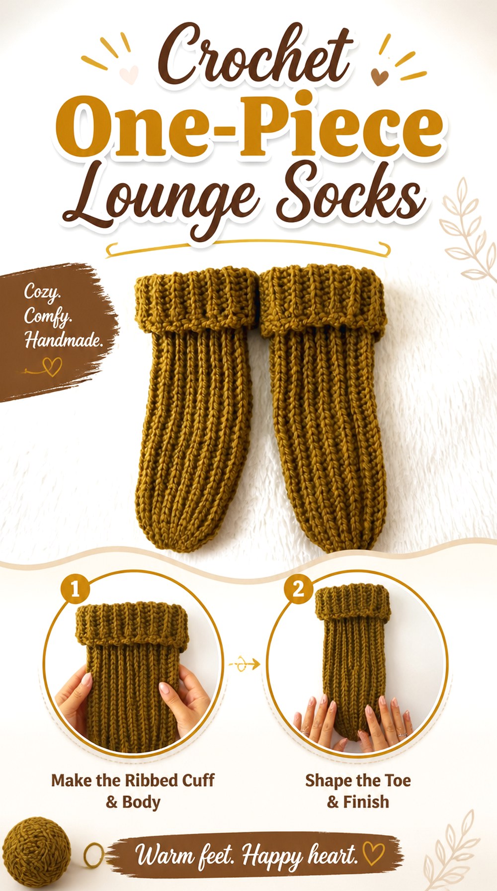 Crochet One Piece Lounge Socks
