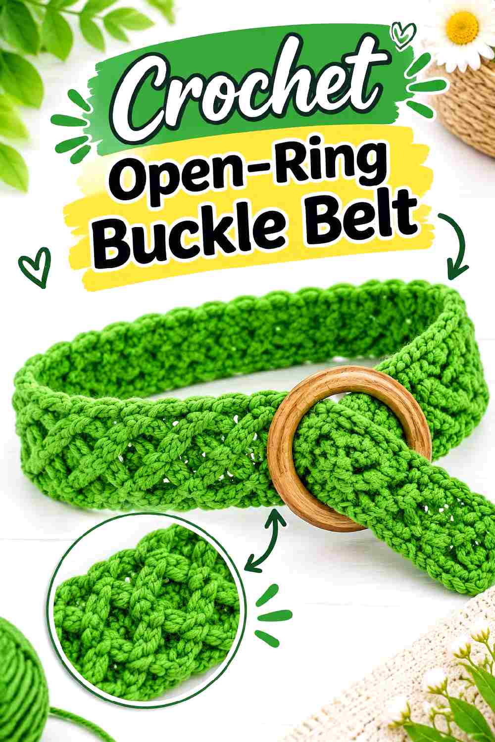 7. Crochet Open Ring Buckle Belt