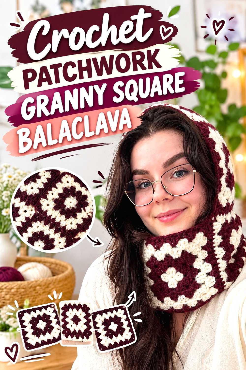 15. Crochet Patchwork Granny Square Balaclava