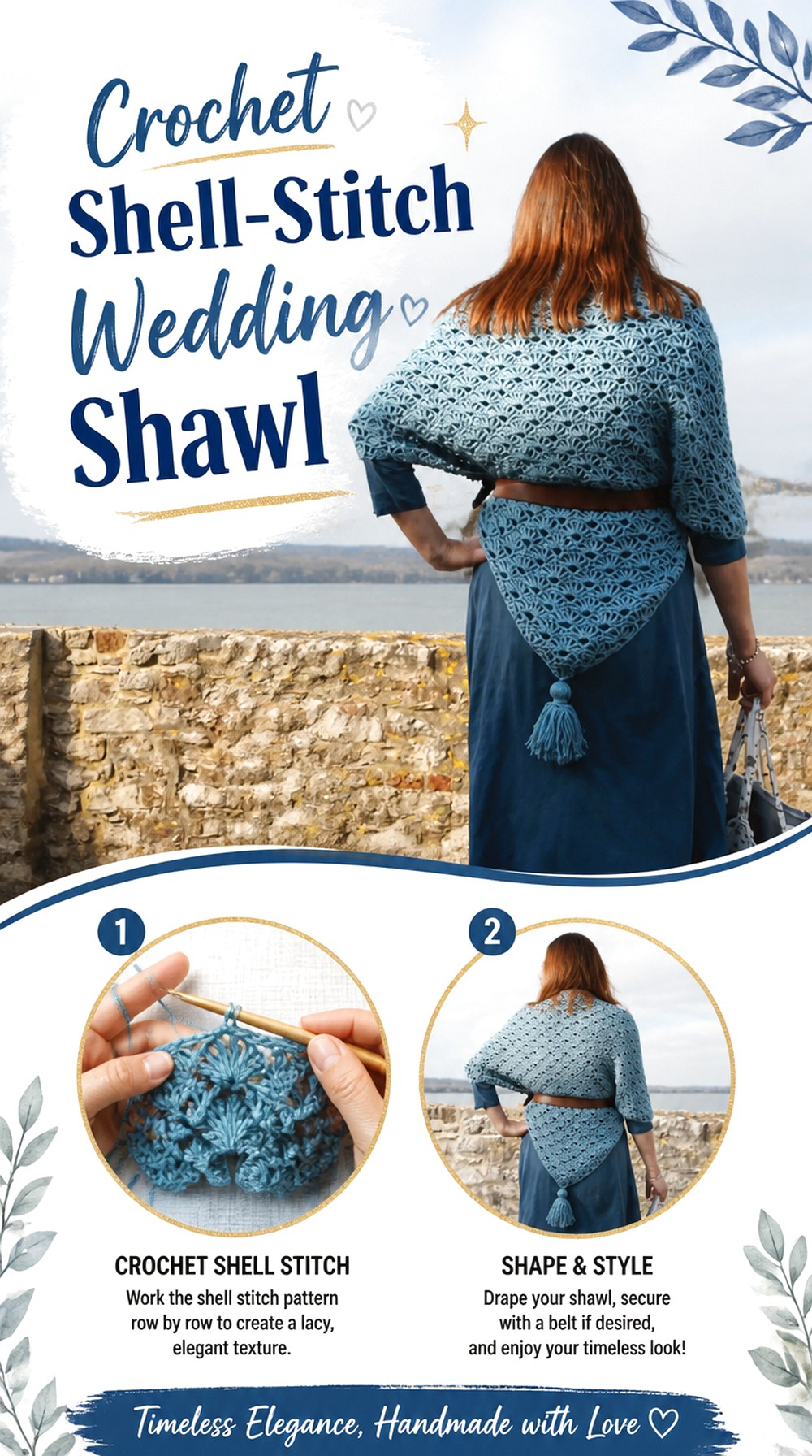 Crochet Shell Stitch Wedding Shawl