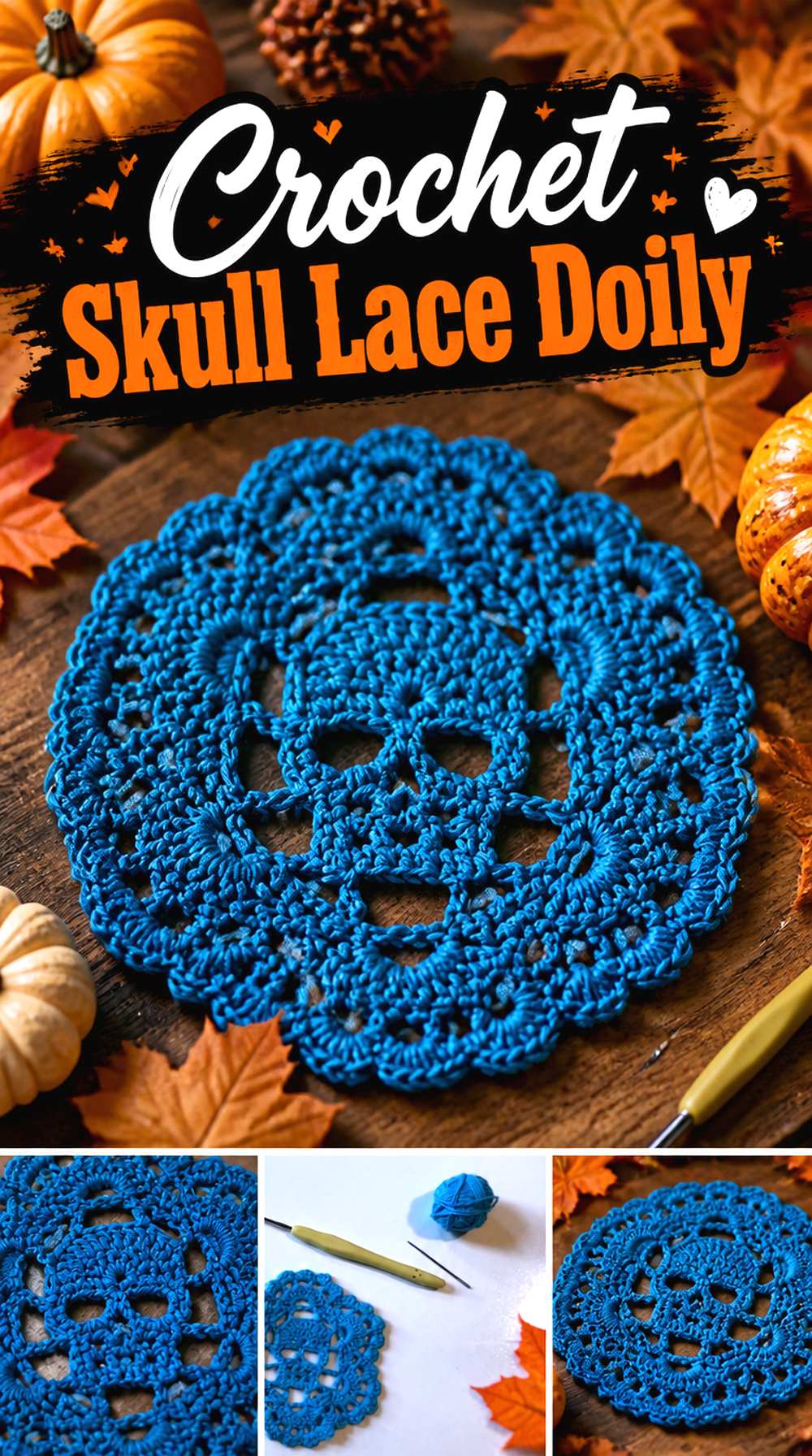 Crochet Skull Lace Doily
