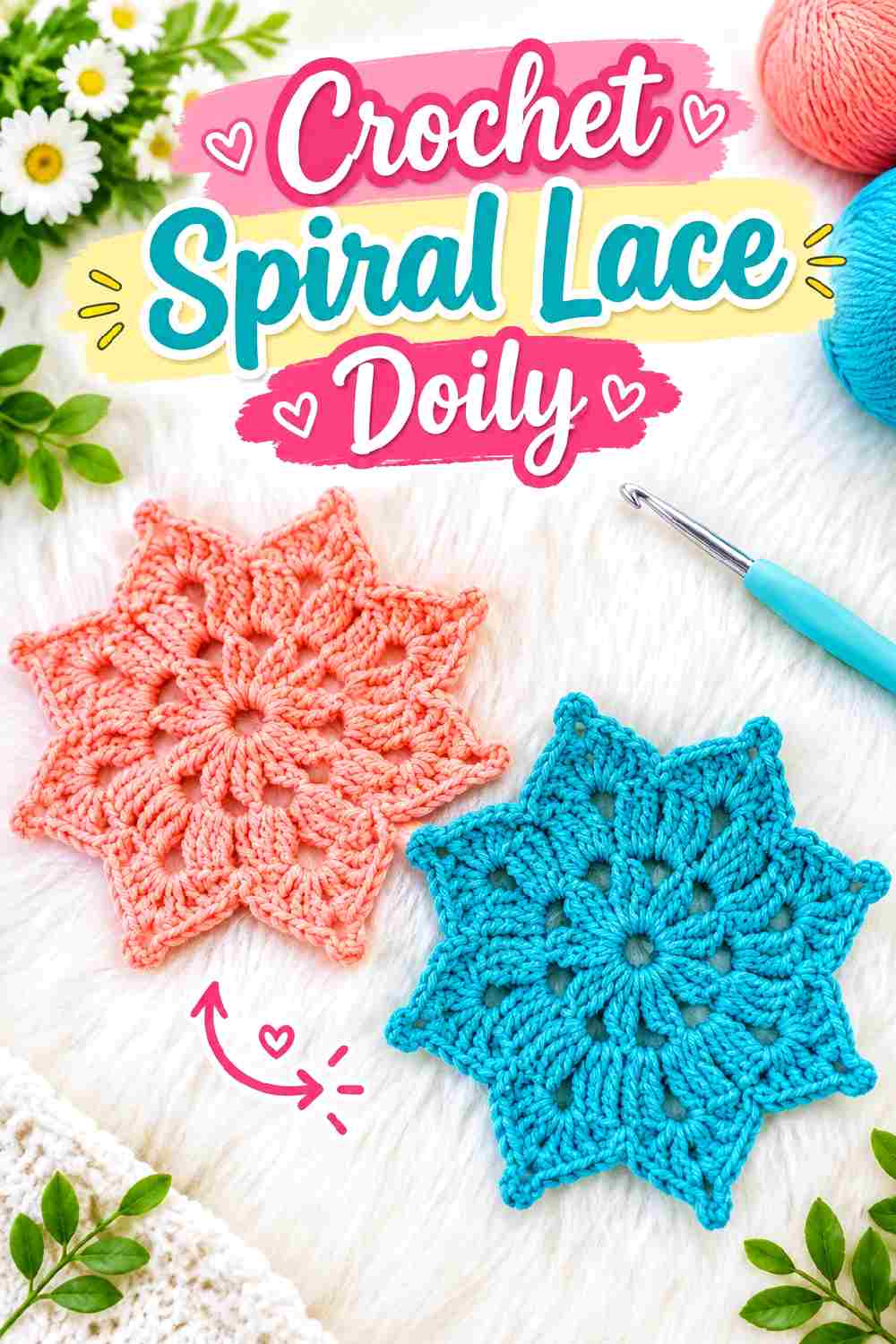 23. Crochet Spiral Lace Doily