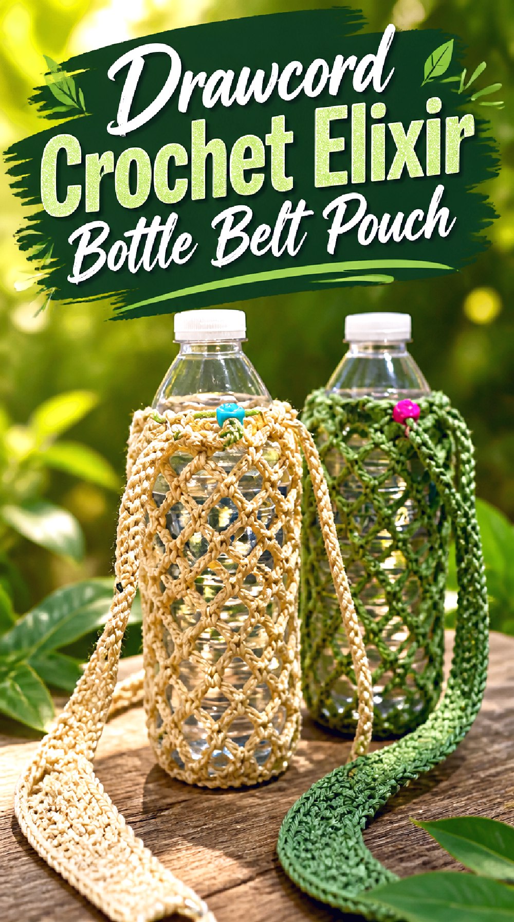 Drawcord Crochet Elixir Bottle Belt Pouch