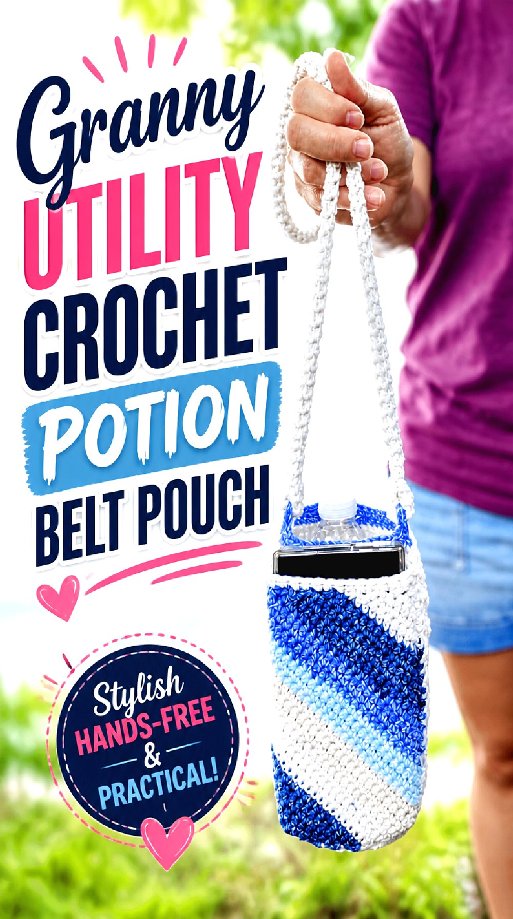 Granny Utility Crochet Potion Belt Pouch
