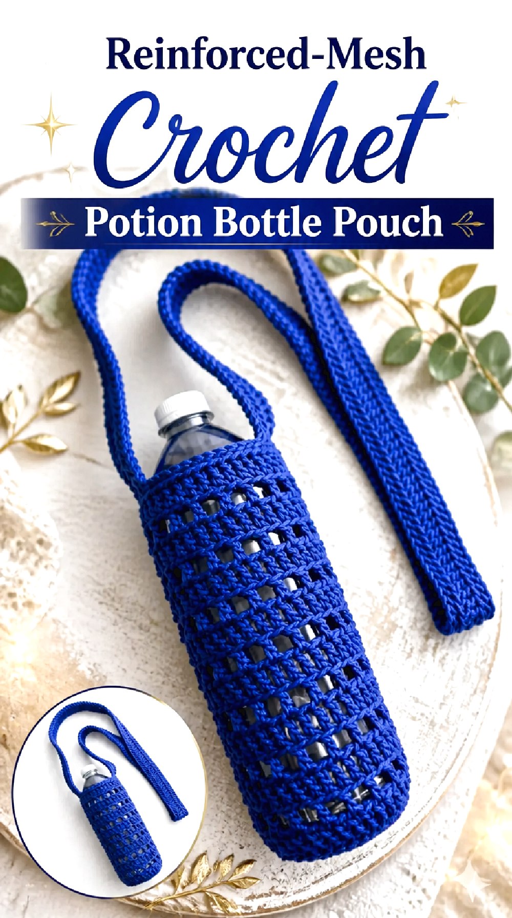 Reinforced Mesh Crochet Potion Bottle Pouch