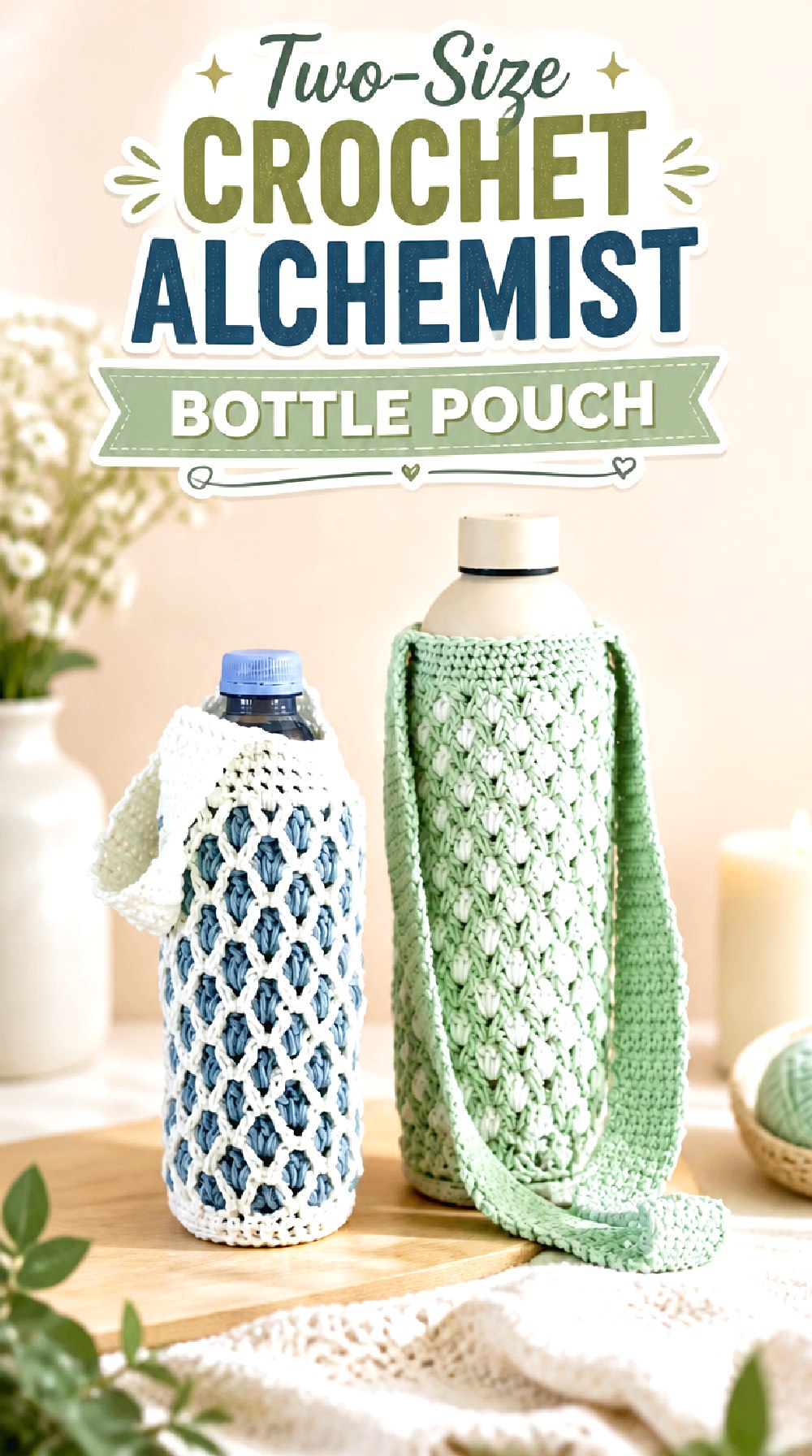 Two Size Crochet Alchemist Bottle Pouch