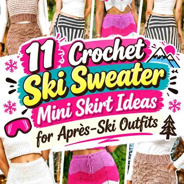 15 Crochet Ski Sweater Mini Skirt Ideas for Après-Ski Outfits