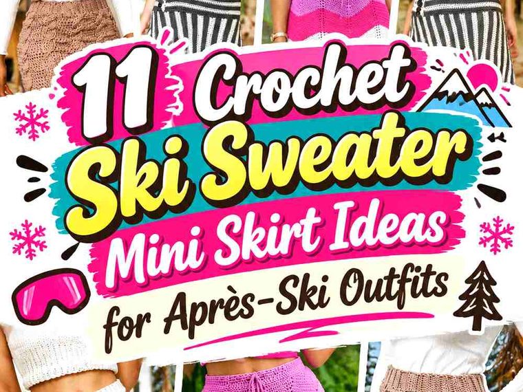 15 Crochet Ski Sweater Mini Skirt Ideas for Après-Ski Outfits