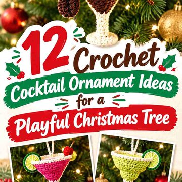 12 Crochet Cocktail Ornament Ideas for a Playful Christmas Tree