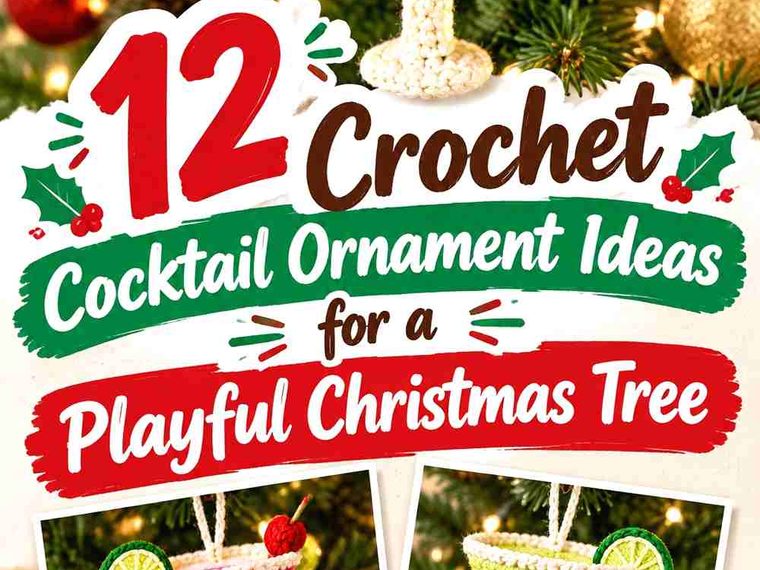 12 Crochet Cocktail Ornament Ideas for a Playful Christmas Tree