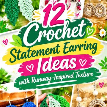 13 Crochet Statement Earring Ideas with Runway-Inspired Texture