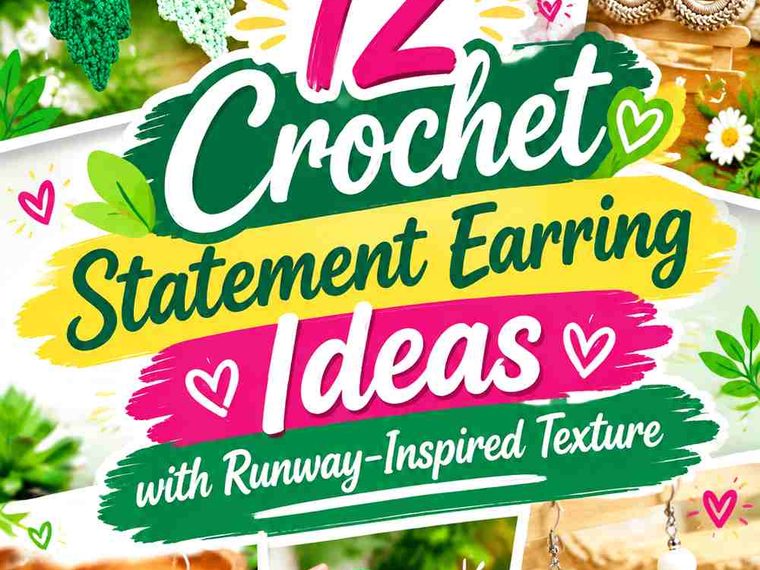 13 Crochet Statement Earring Ideas with Runway-Inspired Texture